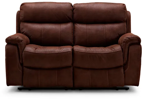 HAGA Arizona 2 biosoffa med el-recliner - brunt mikrofibertyg